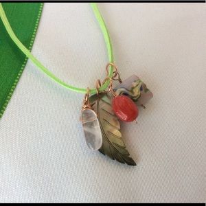 Moved to boutique 💕Handmade Leaf Necklace